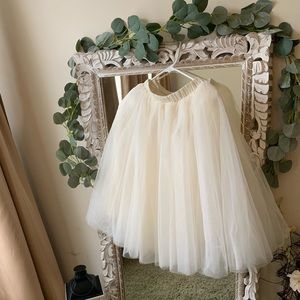 Cream color tulle skirt